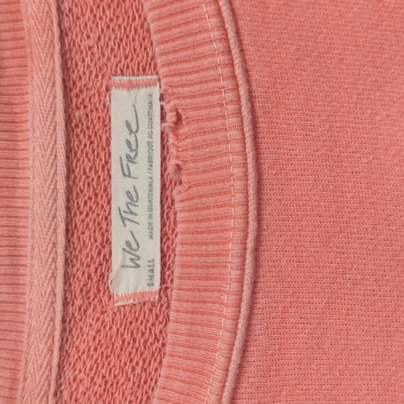 Free People We The Free Camden Sweatshirt | Coral | Size Small - Picture 5 of 5